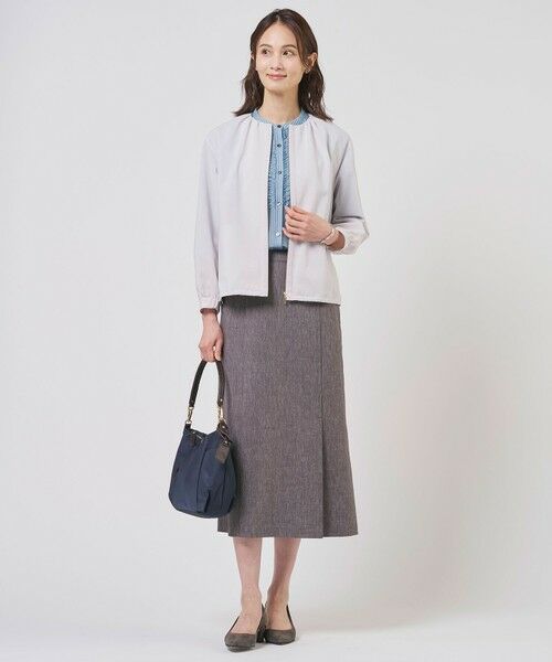 L size ONWARD(大きいサイズ) / エルサイズオンワード カットソー | シアーピンストライプ カットソー | 詳細8