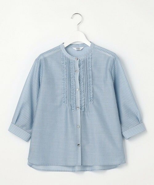 L size ONWARD(大きいサイズ) / エルサイズオンワード カットソー | シアーピンストライプ カットソー | 詳細9