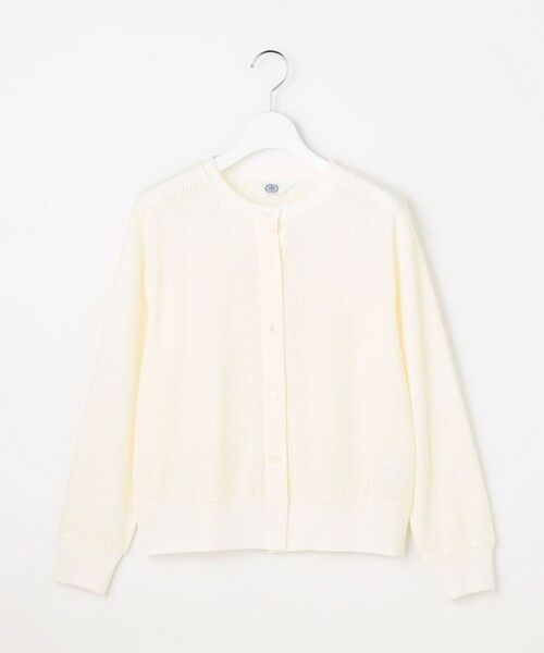 L size ONWARD(大きいサイズ) / エルサイズオンワード カーディガン・ボレロ | 【冷房対策に】レーシー カーディガン（オフ系）