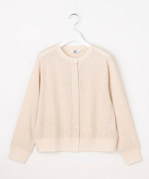 L size ONWARD(大きいサイズ) / エルサイズオンワード カーディガン・ボレロ | 【冷房対策に】レーシー カーディガン（グレージュ系）