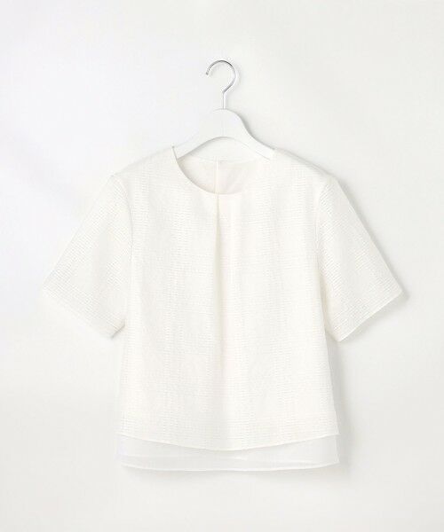 L size ONWARD(大きいサイズ) / エルサイズオンワード カットソー | レーシーチェック クルーネック カットソー | 詳細2