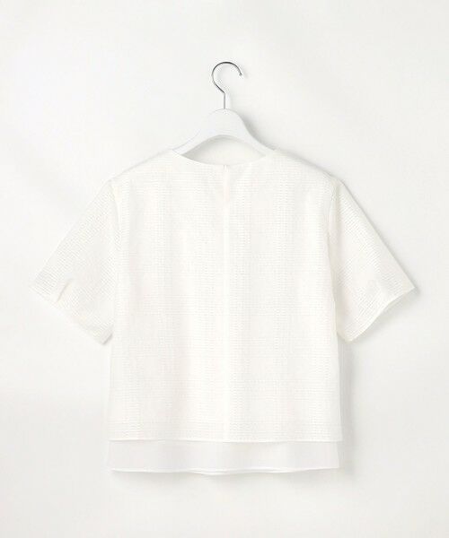L size ONWARD(大きいサイズ) / エルサイズオンワード カットソー | レーシーチェック クルーネック カットソー | 詳細6