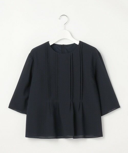 L size ONWARD(大きいサイズ) / エルサイズオンワード カットソー | シアーブロックチェック カットソー | 詳細5