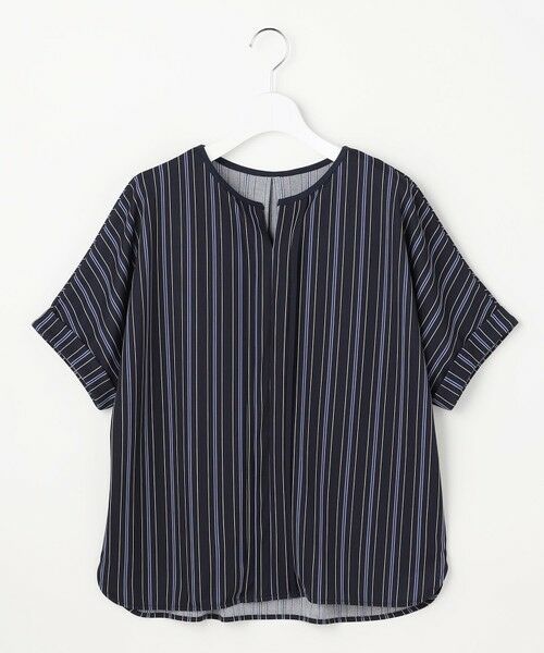 L size ONWARD(大きいサイズ) / エルサイズオンワード カットソー | ジョーゼットフロントタック プルオーバー | 詳細10