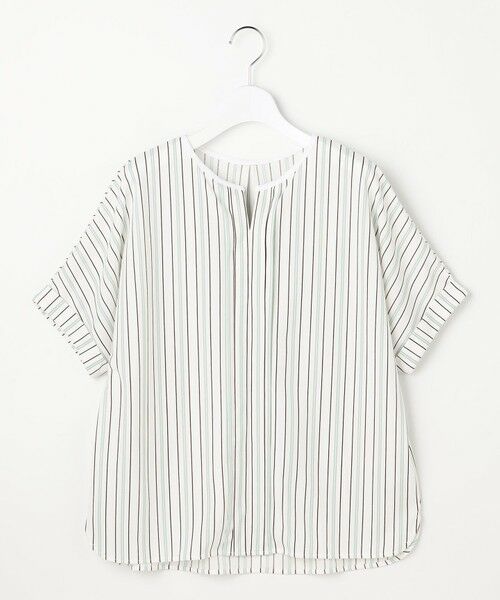 L size ONWARD(大きいサイズ) / エルサイズオンワード カットソー | ジョーゼットフロントタック プルオーバー | 詳細14