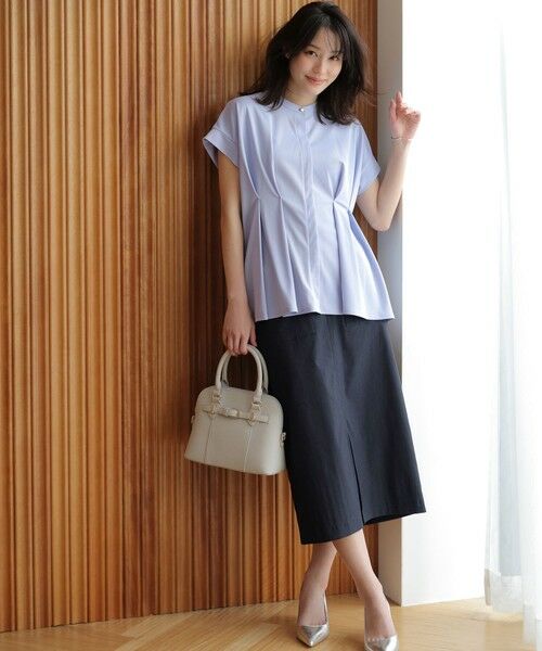 L size ONWARD(大きいサイズ) / エルサイズオンワード カットソー | カナパウエストタック プルオーバー | 詳細11