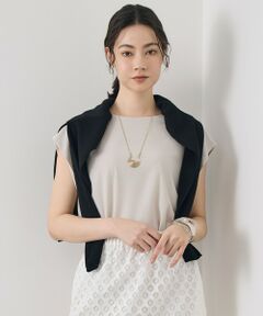 L size ONWARD(大きいサイズ) / エルサイズオンワード カットソー | 【17号サイズまで展開・WEB先行販売】ストレッチアムンゼンフレンチスリーブ カットソー