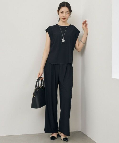 L size ONWARD(大きいサイズ) / エルサイズオンワード カットソー | 【17号サイズまで展開・WEB先行販売】ストレッチアムンゼンフレンチスリーブ カットソー | 詳細10