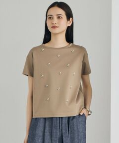 L size ONWARD(大きいサイズ) / エルサイズオンワード カットソー | ビジュー Tシャツ