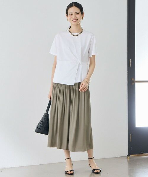 L size ONWARD(大きいサイズ) / エルサイズオンワード カットソー | ツイストディテール Tシャツ | 詳細1