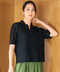 L size ONWARD(大きいサイズ) / エルサイズオンワード カットソー | 【カタログ掲載】ラッセルレースジャージー トップス