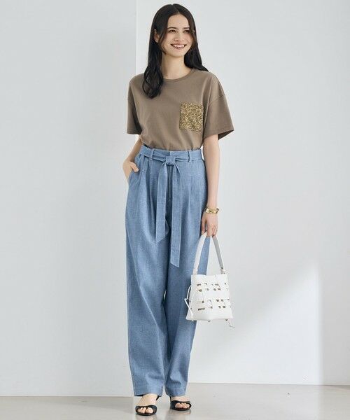 L size ONWARD(大きいサイズ) / エルサイズオンワード カットソー | スパングルポケットＴシャツ | 詳細12