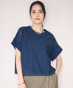 L size ONWARD(大きいサイズ) / エルサイズオンワード カットソー | 【カタログ掲載・2点SET】レースエッジ プルオーバー