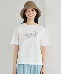L size ONWARD(大きいサイズ) / エルサイズオンワード カットソー | 【カタログ掲載】ホースモチーフロゴ Tシャツ