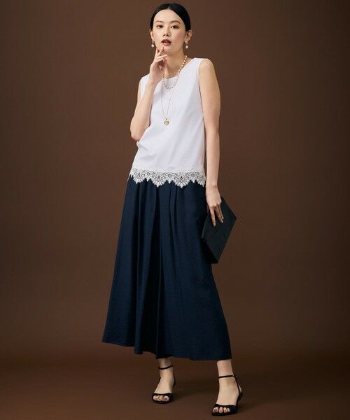 L size ONWARD(大きいサイズ) / エルサイズオンワード タンクトップ | 【累計3000枚突破の名品がアップデート・着回し力抜群】レース タンクトップ | 詳細2