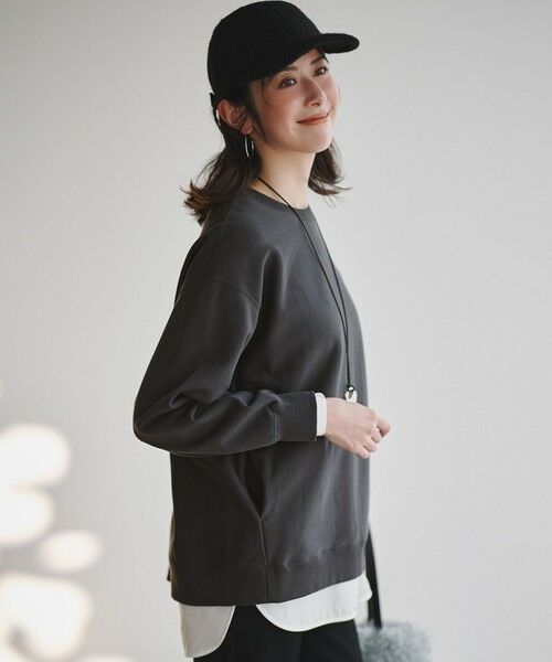 L size ONWARD(大きいサイズ) / エルサイズオンワード スウェット | カラー スウェット（セサミ色）