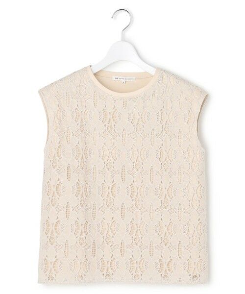 L size ONWARD(大きいサイズ) / エルサイズオンワード カットソー | 【先行予約】コードエンブロイダリージャージー フレンチスリーブ カットソー | 詳細11