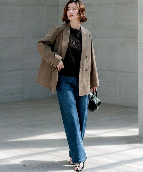 L size ONWARD(大きいサイズ) / エルサイズオンワード カットソー | 【先行予約】コードエンブロイダリージャージー フレンチスリーブ カットソー | 詳細19