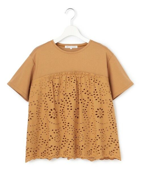 L size ONWARD(大きいサイズ) / エルサイズオンワード カットソー | 【一部予約】カットワークエンブロイダリー スカラップヘム トップス | 詳細7