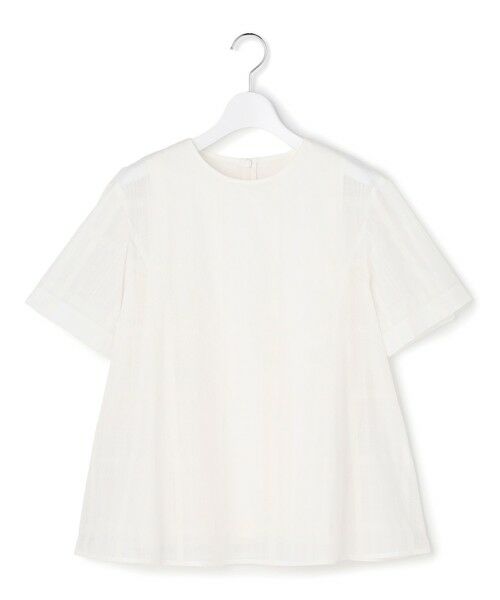 L size ONWARD(大きいサイズ) / エルサイズオンワード シャツ・ブラウス | シアーチェックレイヤード フレア Tブラウス | 詳細3