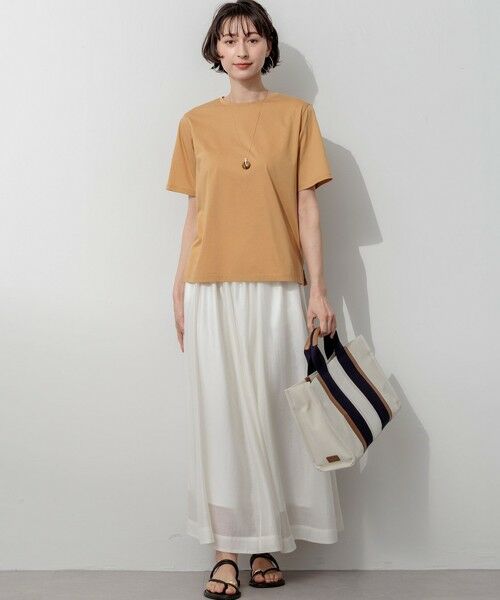 L size ONWARD(大きいサイズ) / エルサイズオンワード カットソー | 【見上愛さん着用】シアーコンフォート クルーネック Tシャツ | 詳細17