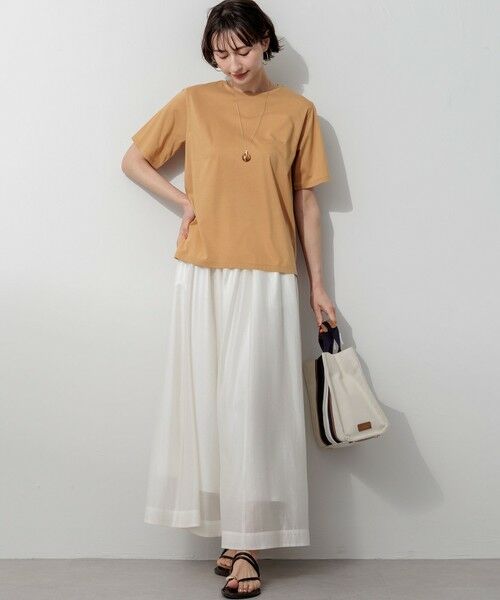 L size ONWARD(大きいサイズ) / エルサイズオンワード カットソー | 【見上愛さん着用】シアーコンフォート クルーネック Tシャツ | 詳細18