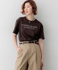 L size ONWARD(大きいサイズ) / エルサイズオンワード カットソー | LE SOLEIL SE LEVE ロゴ Tシャツ