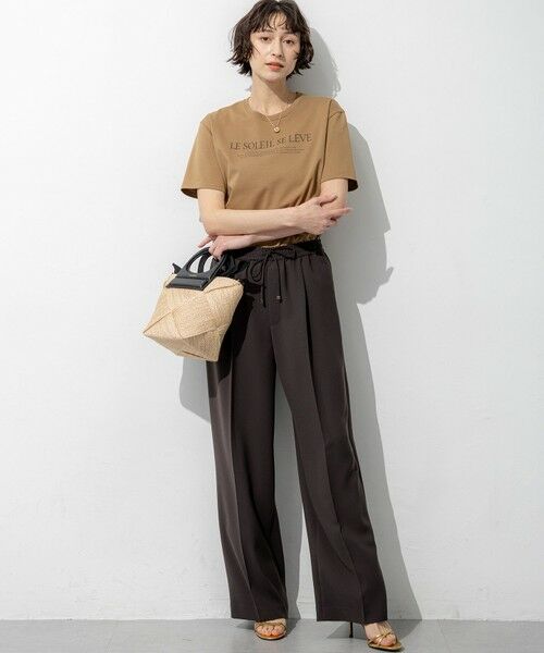 L size ONWARD(大きいサイズ) / エルサイズオンワード カットソー | LE SOLEIL SE LEVE ロゴ Tシャツ | 詳細4