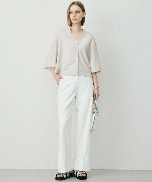 L size ONWARD(大きいサイズ) / エルサイズオンワード カーディガン・ボレロ | フライスリーブ Vネックカーディガン | 詳細1