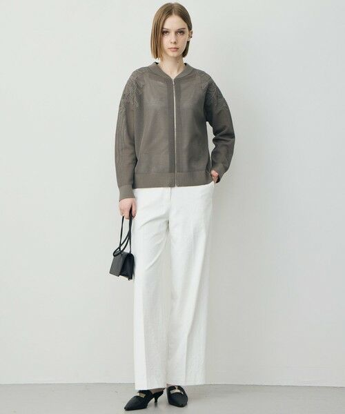 L size ONWARD(大きいサイズ) / エルサイズオンワード ブルゾン | メッシュレースブルゾン | 詳細2