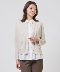 L size ONWARD(大きいサイズ) / エルサイズオンワード ニット・セーター | Paper Blend Summer ニット ジャケット