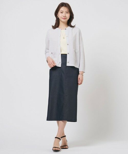 L size ONWARD(大きいサイズ) / エルサイズオンワード ニット・セーター | Paper Blend Summer ニット ジャケット | 詳細10