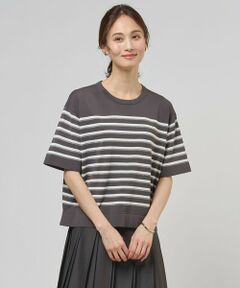 L size ONWARD(大きいサイズ) / エルサイズオンワード ニット・セーター | COTTON ACETATE DRY ニット Tシャツ