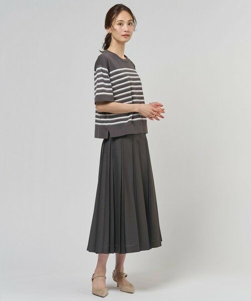 L size ONWARD(大きいサイズ) / エルサイズオンワード ニット・セーター | COTTON ACETATE DRY ニット Tシャツ | 詳細5