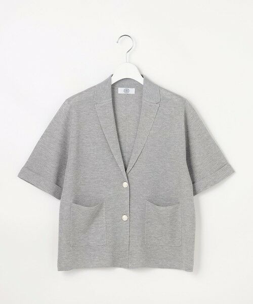 L size ONWARD(大きいサイズ) / エルサイズオンワード テーラードジャケット | Vis/Peスパーク ハーフスリーブ ニットジャケット | 詳細4