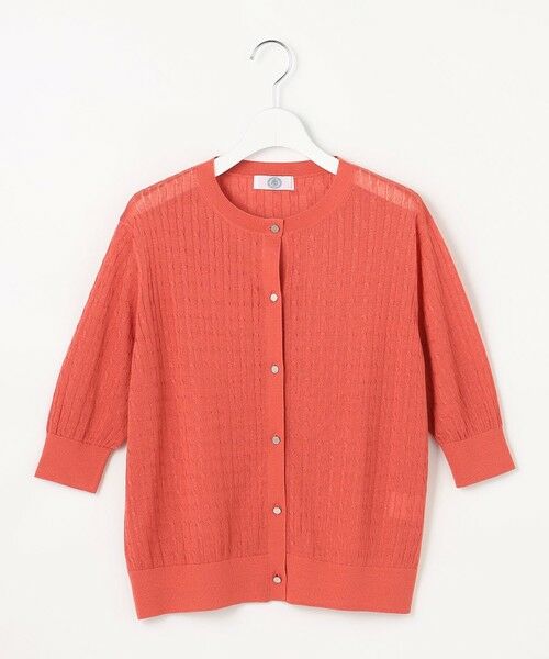 L size ONWARD(大きいサイズ) / エルサイズオンワード カーディガン・ボレロ | Vis/Peスパーク クルーネック カーディガン | 詳細2