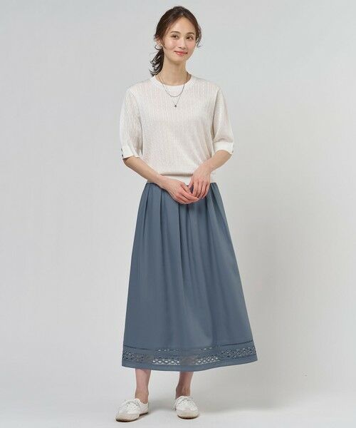 L size ONWARD(大きいサイズ) / エルサイズオンワード ニット・セーター | Vis/Peスパーク クルーネック プルオーバー | 詳細1