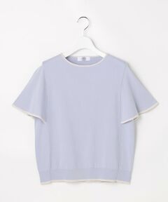 L size ONWARD(大きいサイズ) / エルサイズオンワード ニット・セーター | COOL MINT COTTON POLYESTER フレアスリーブ ニット プルオーバー