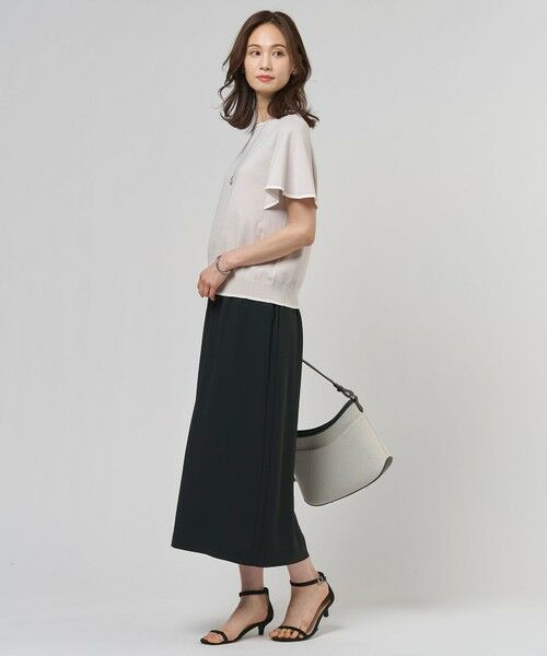 L size ONWARD(大きいサイズ) / エルサイズオンワード ニット・セーター | COOL MINT COTTON POLYESTER フレアスリーブ ニット プルオーバー | 詳細2