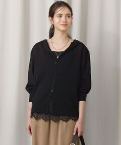 L size ONWARD(大きいサイズ) / エルサイズオンワード パーカー | 【SLOW/一部店舗限定】シアーニット パーカー