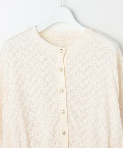 L size ONWARD(大きいサイズ) / エルサイズオンワード カーディガン・ボレロ | レーシー ニット ブルゾン | 詳細2