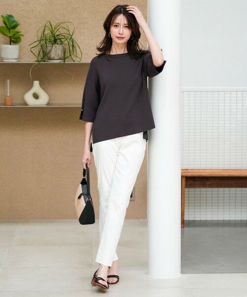 L size ONWARD(大きいサイズ) / エルサイズオンワード ニット・セーター | 【アイスタッチ】ボートネックニット プルオーバー | 詳細2