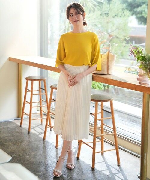 L size ONWARD(大きいサイズ) / エルサイズオンワード ニット・セーター | 【アイスタッチ】ボートネックニット プルオーバー | 詳細8