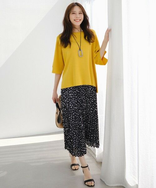 L size ONWARD(大きいサイズ) / エルサイズオンワード ニット・セーター | 【アイスタッチ】ボートネックニット プルオーバー | 詳細6