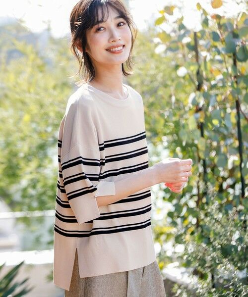 L size ONWARD(大きいサイズ) / エルサイズオンワード ニット・セーター | 【アイスタッチ】ボートネックニット プルオーバー | 詳細16