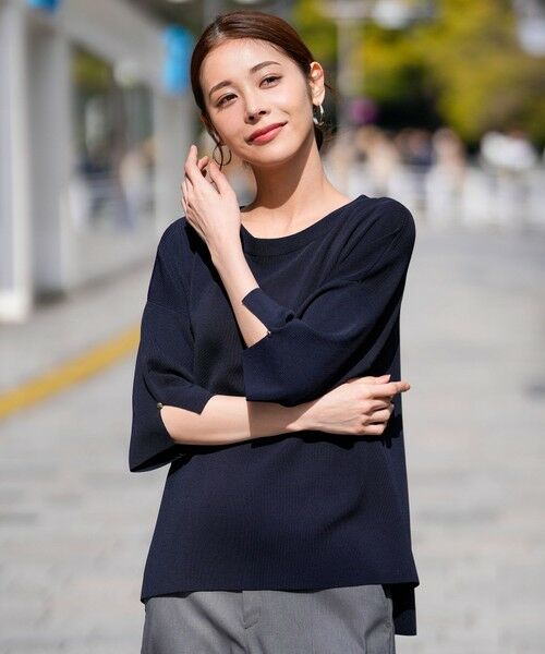 L size ONWARD(大きいサイズ) / エルサイズオンワード ニット・セーター | 【アイスタッチ】ボートネックニット プルオーバー | 詳細27