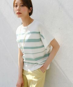 L size ONWARD(大きいサイズ) / エルサイズオンワード ニット・セーター | 【アイスタッチ】フレンチスリーブ ニット