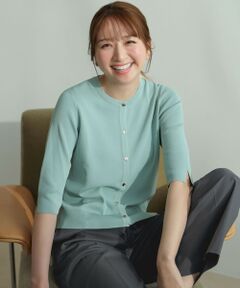 L size ONWARD(大きいサイズ) / エルサイズオンワード カーディガン・ボレロ | 【アイスタッチ】ハーフスリーブ カーディガン