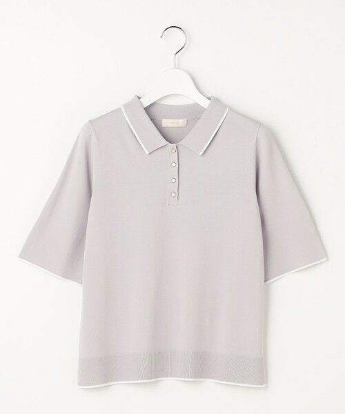 L size ONWARD(大きいサイズ) / エルサイズオンワード ニット・セーター | 【アイスタッチ】ポロ ニット | 詳細6