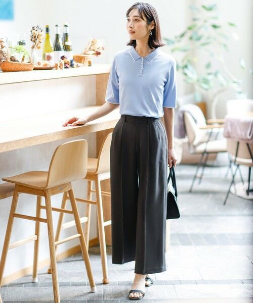 L size ONWARD(大きいサイズ) / エルサイズオンワード ニット・セーター | 【アイスタッチ】ポロ ニット | 詳細17